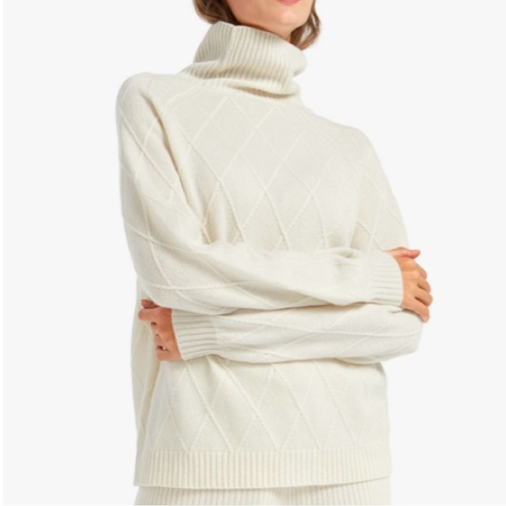 ISO lilysilk white diamond cashmere sweater